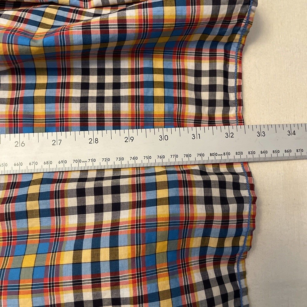 Bugatchi ShapedFit XL Men's Plaid Long Sleeve Snap Front Shirt TopStitch Western - Picture 13 of 14